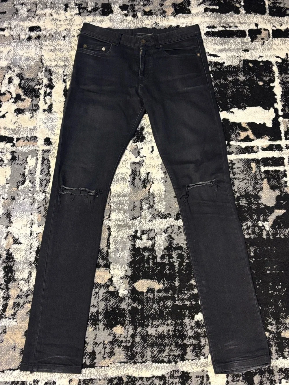 Saint Laurent Aw14 knifecut denim